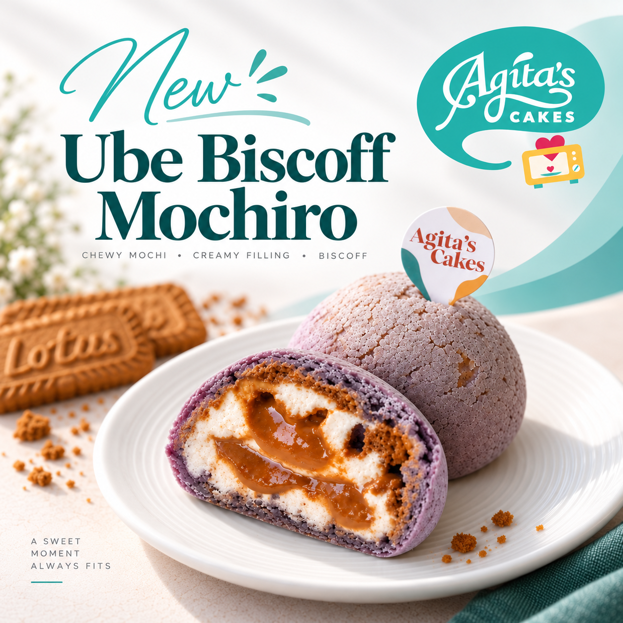 Ube Biscoff Mochiro